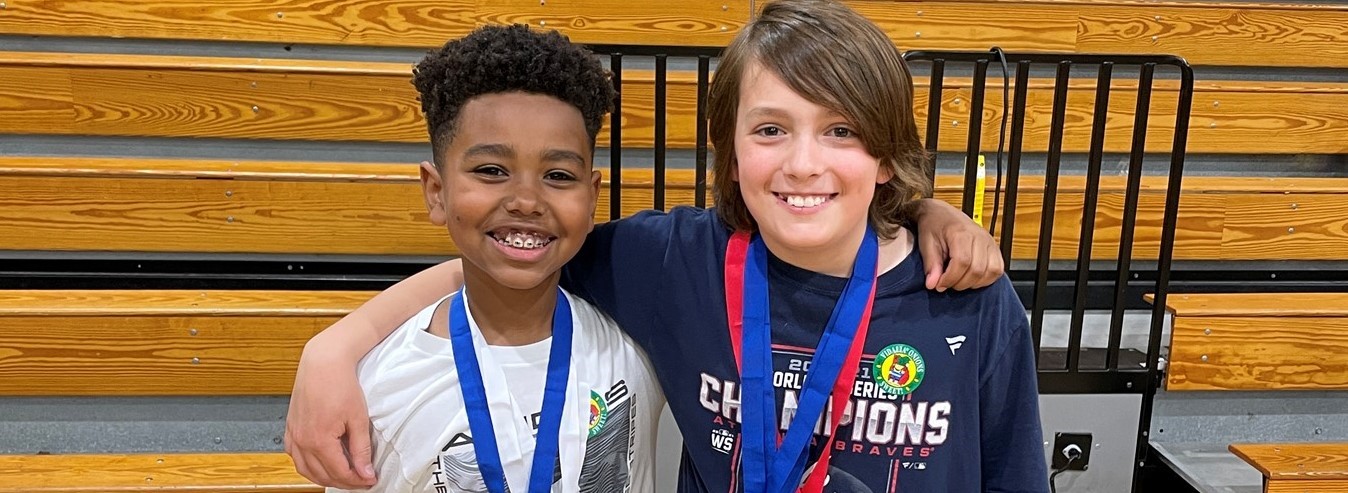 Reed and Malik at the Dekalb Science Olympiad competition.